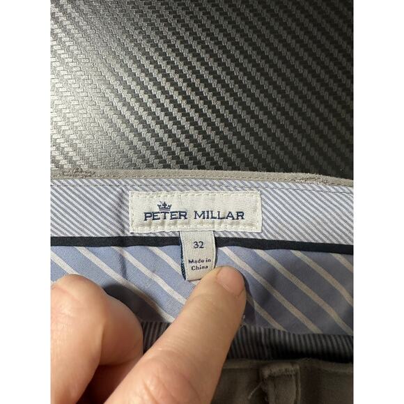 Peter Millar Signature Sateen Five Pocket Pant Grey Size 32 Golf Performance - Picture 2 of 9